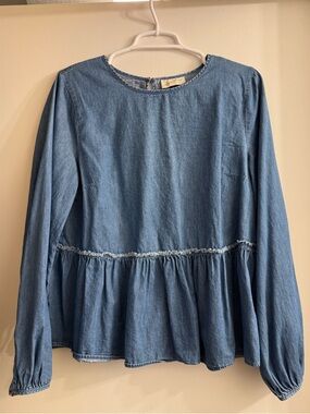 old navy denim blouse